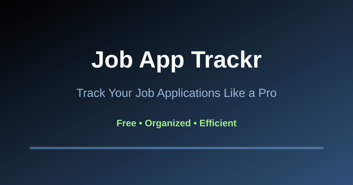 Job App Trackr - Free Job Application Tracker & Manager
